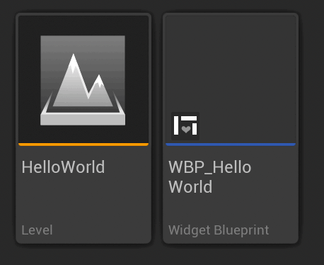 Create a new level and widget blueprint
