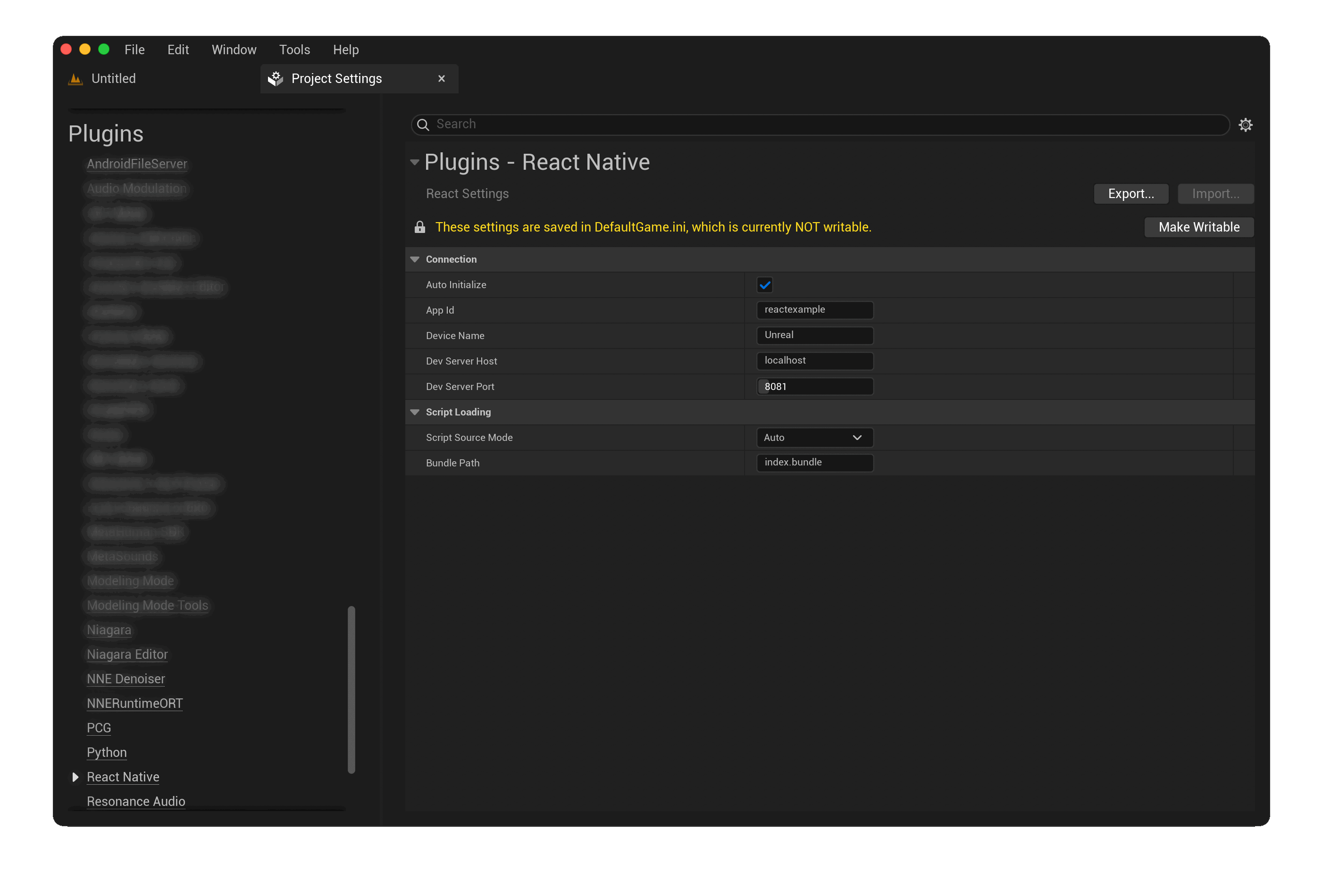 Setting the module name
